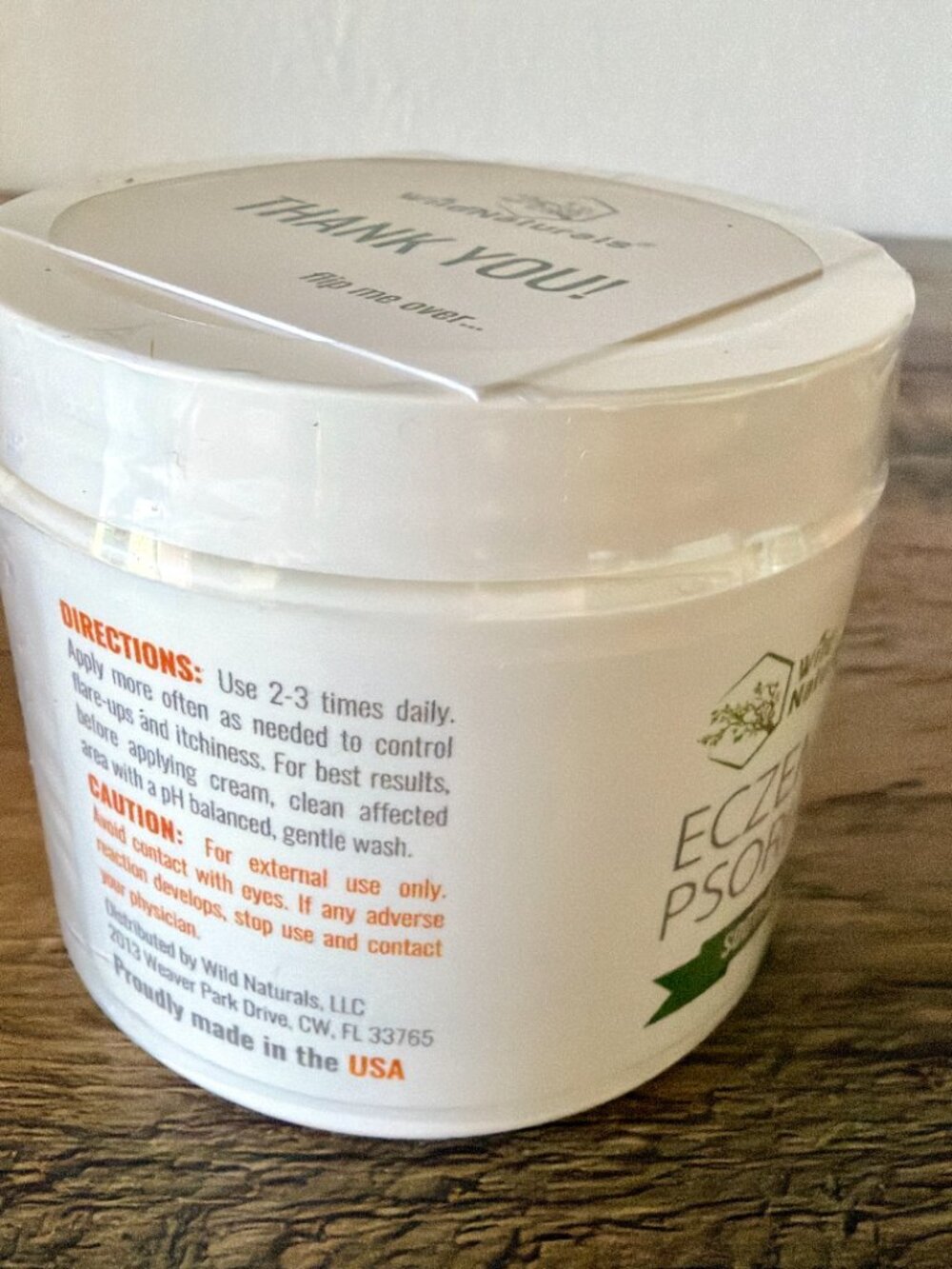 Wild Naturals Eczema Psoriasis Moisturizer Cream Manuka Honey 4 oz Made USA - Picture 3 of 4